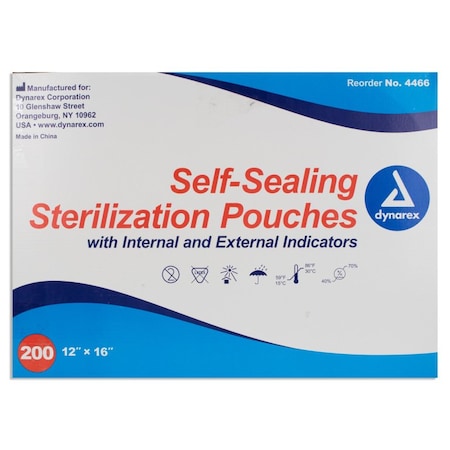 Oasis Sterilization Pouches, Self-Sealing, 8 in. x 16 in., 200PK 442104